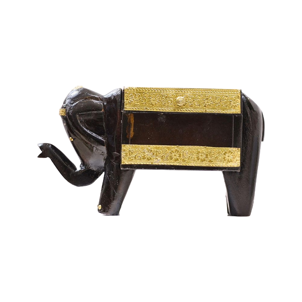 Handcrafted Brass Elephant Shape Box for Home Decoration Living Room Gift Diwali Decoration